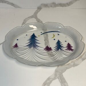 Crystal Platter in “Starlight” Whimsical Rare Colorful